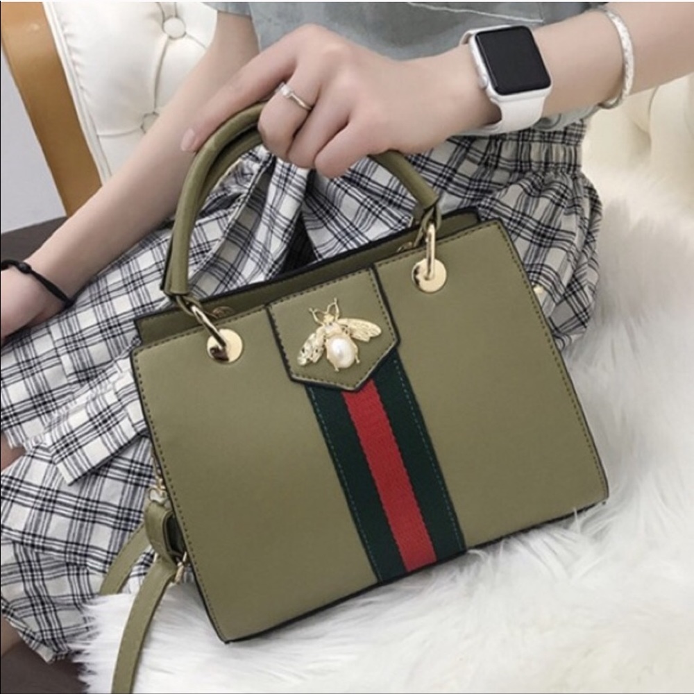 Gold Bee Satchel Purse